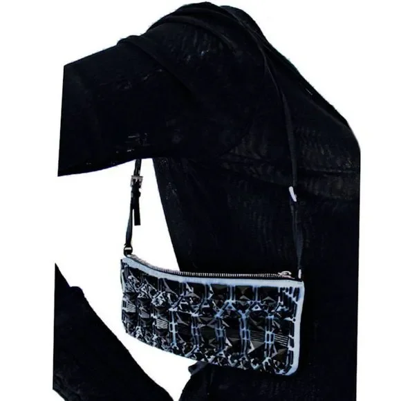 Vintage PRADA Art Deco Beaded Satin Clutch - Picture 10 of 10